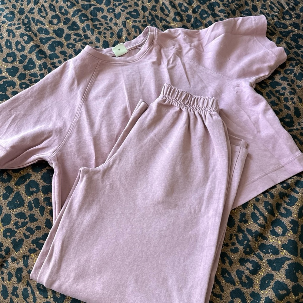 Zara Kids Mauve Sweatshirt & Jogger Set - Light Mauve
